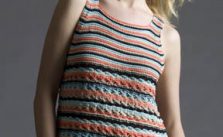 Glow Sticks Square-Neck Tank Top Free Knitting Pattern