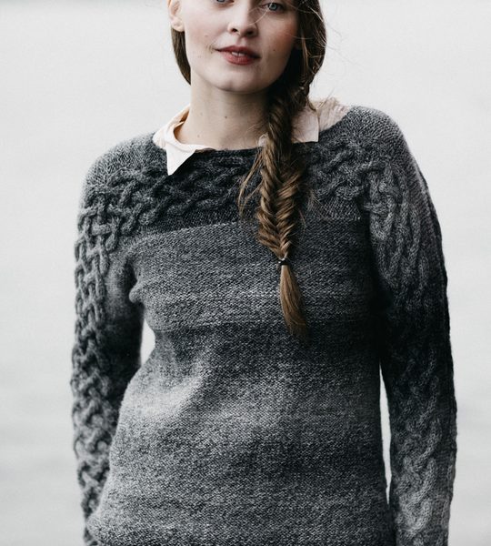 Women’s Sweater with Cables Free Knitting Pattern