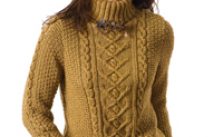 Tracy Cabled Sweater Free Knitting Pattern for Women