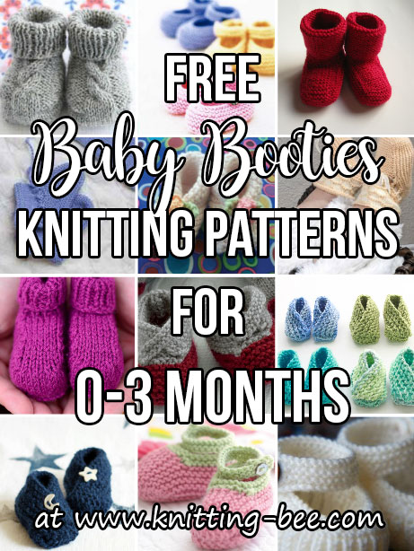 Baby Booties Free Knitting Patterns for 0-3 months