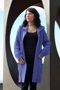 Cabling Around Coat Free Knitting Pattern
