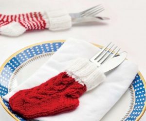 Christmas Cutlery Holders Free Knitting Pattern