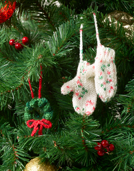 Christmas Mitten Tree Ornament Free Knitting Pattern