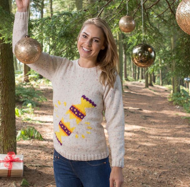 Cracker Jumper Free Christmas Knitting Pattern