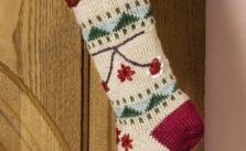 Embroidered Knitted Christmas Stocking Free Pattern