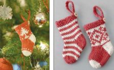 Knitted Mini Christmas Stockings Free Pattern