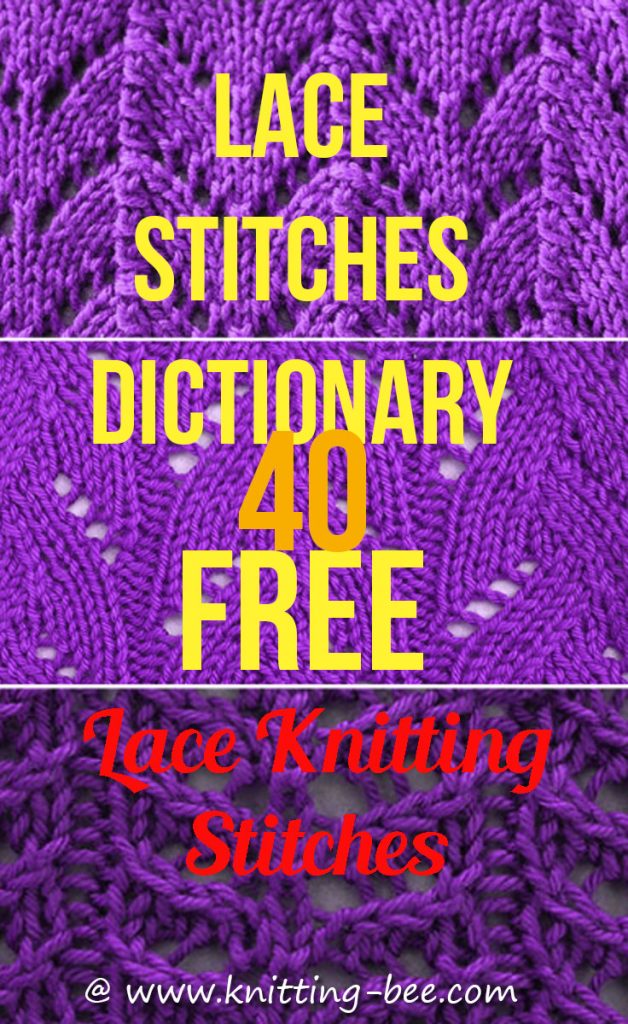 Lace Stitches Dictionary by Knitting Bee