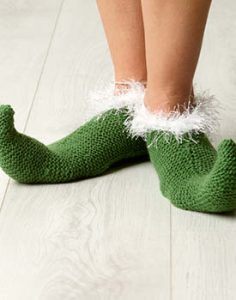 Merino Elf Slippers Free Christmas Knitting Pattern