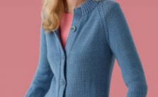 Modern Raglan Cardigan Free Knitting Pattern