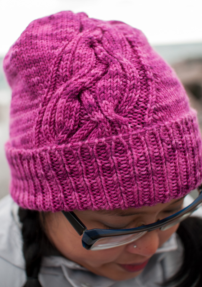 Fallingbrook Ribbed Cable Hat and Mitt Free Knitting Pattern