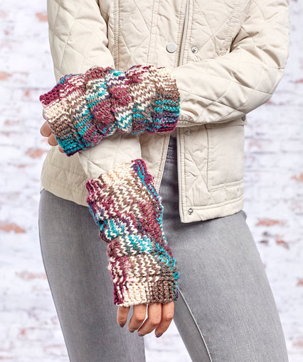 Dragon Scale Mitts Free Knitting Pattern