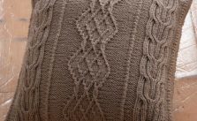Aran Cushion Free Knitting Pattern