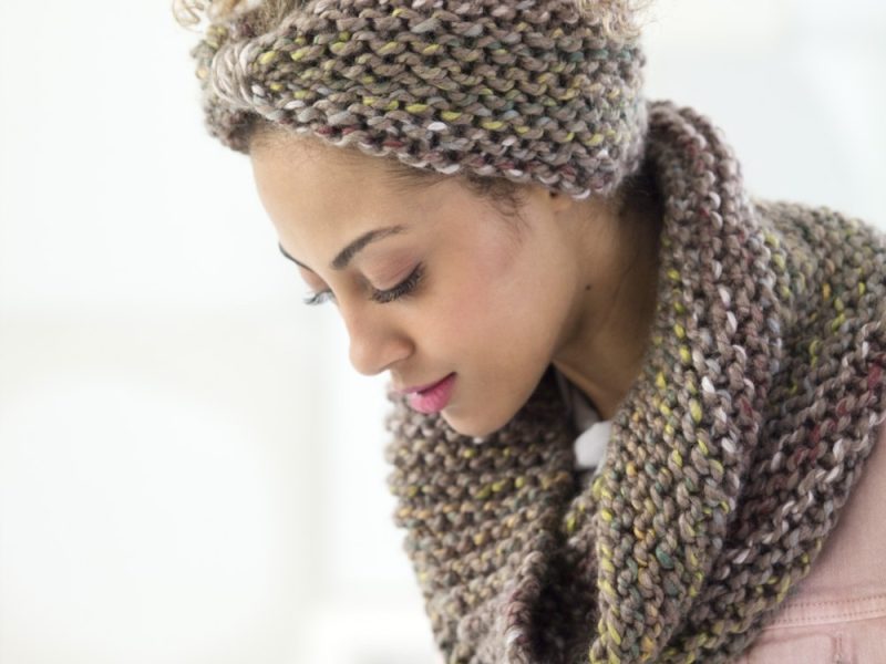 Boro Park Cowl And Headband Free Knitting Pattern