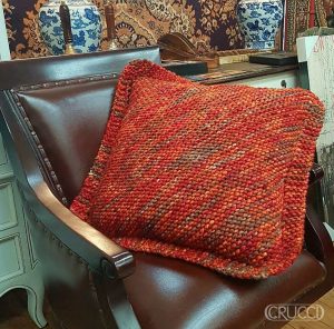 Chunky Diagonal Cushion Free Knitting Pattern
