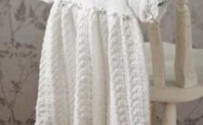 Delicate Lace Christening Gown Free Knitting Pattern