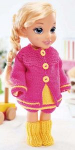 Easy Dolls’ Clothes Free Knitting Pattern