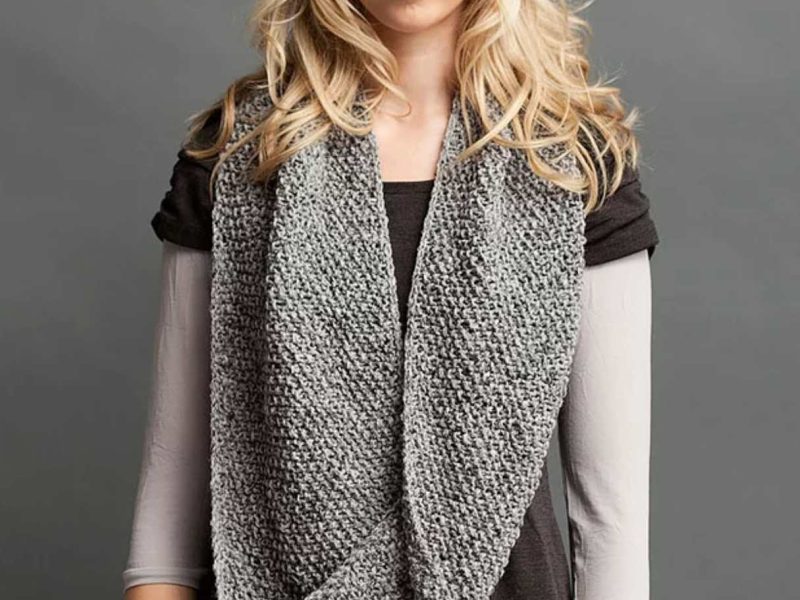 Easy Moss Stitch Cowl Free Knitting Pattern