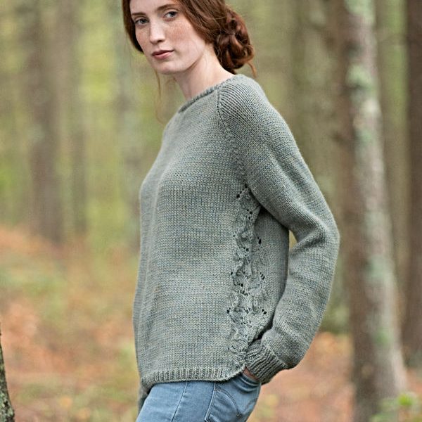 Fountain Raglan Women’s Sweater Free Knitting Pattern