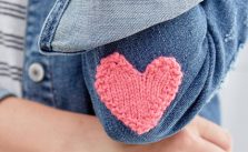 Knit Heart Applique Free Knitting Pattern