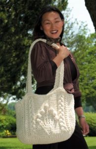 Knitted Flower Bag Free Pattern
