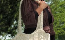 Knitted Flower Bag Free Pattern