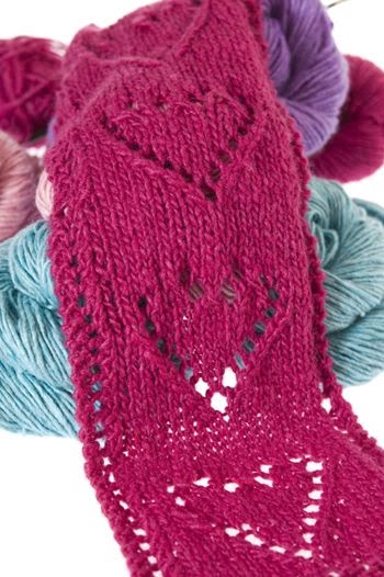 Lace Heart Scarf Free Knitting Pattern