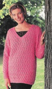 Leaf Pattern Tunic Free Knitting Pattern