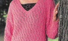 Leaf Pattern Tunic Free Knitting Pattern