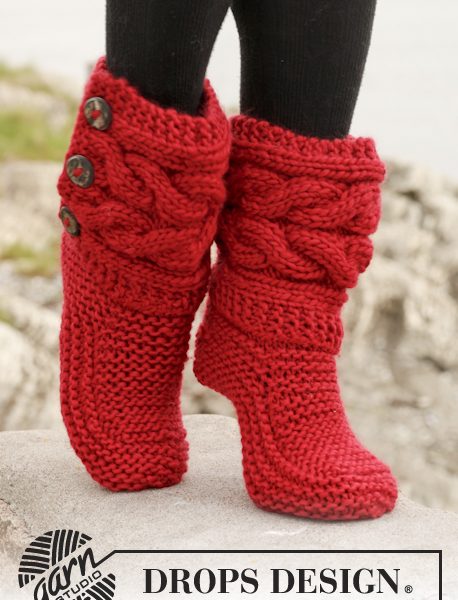 Little Red Riding Slippers Free Knitting Pattern