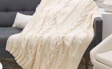 Luxurious Cabled Throw Free Knitting Pattern