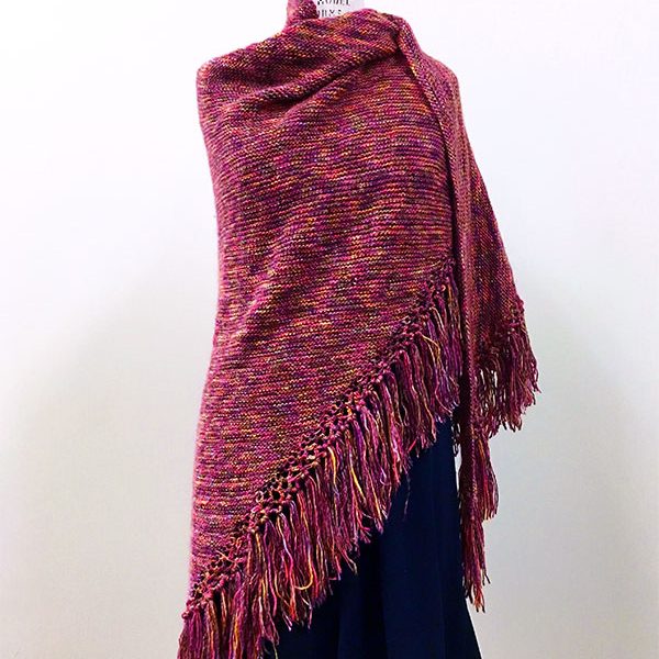 Meadowsweet Easy Garter Stitch Shawl Free Knitting Pattern