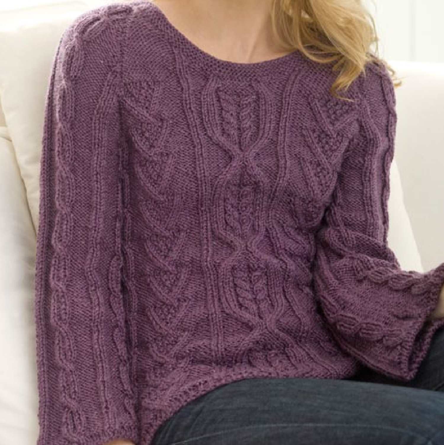 New Aran Sweater Free Knitting Pattern