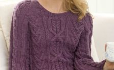 New Aran Sweater Free Knitting Pattern