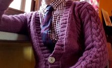 Oberon Cabled Cardigan Free Knitting Pattern for Men