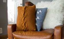 Pumpkin Spice Pillow Free Knitting Pattern