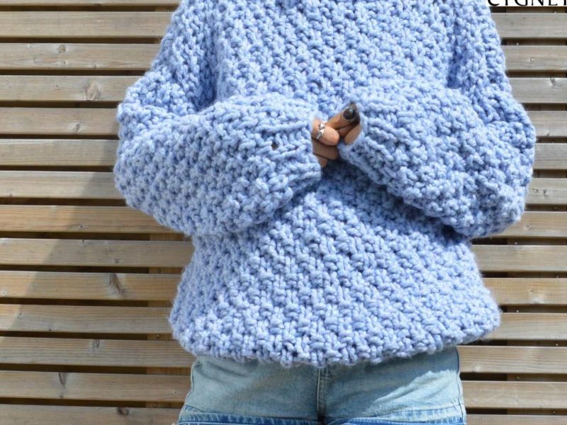 Seriously Chunky Free Sweater Knitting Pattern