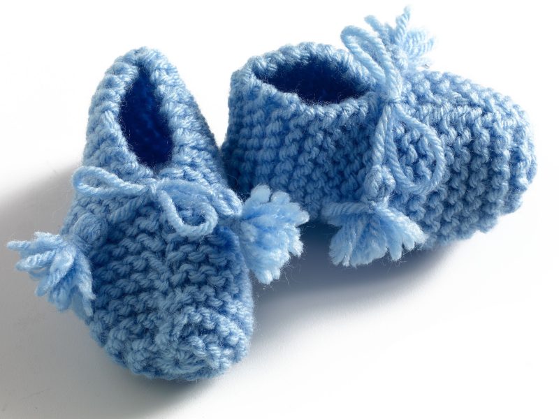 Simple Garter Stitch Booties Free Knitting Pattern