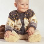 Teddy Top Fair Isle Baby and Toddler Cardigan Free Knitting Pattern