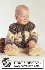 Teddy Top Fair Isle Baby and Toddler Cardigan Free Knitting Pattern