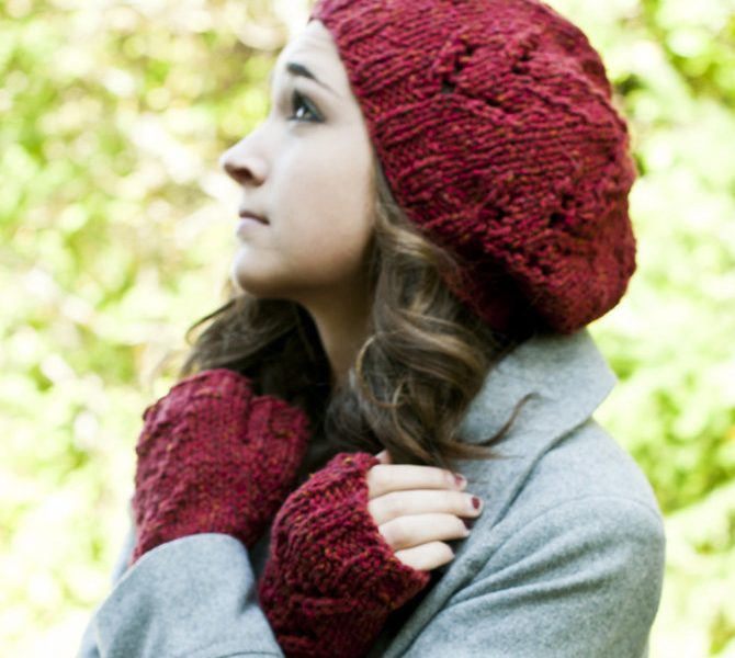Tivoli Hat and Mitts Free Knitting Pattern
