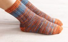 Womens Double Strand Toe Up Socks Free Knitting Pattern