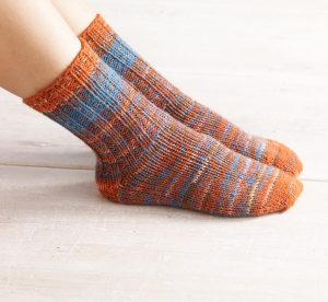 Womens Double Strand Toe Up Socks Free Knitting Pattern