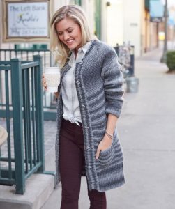 Morning Coffee Car Coat Free Knitting Pattern