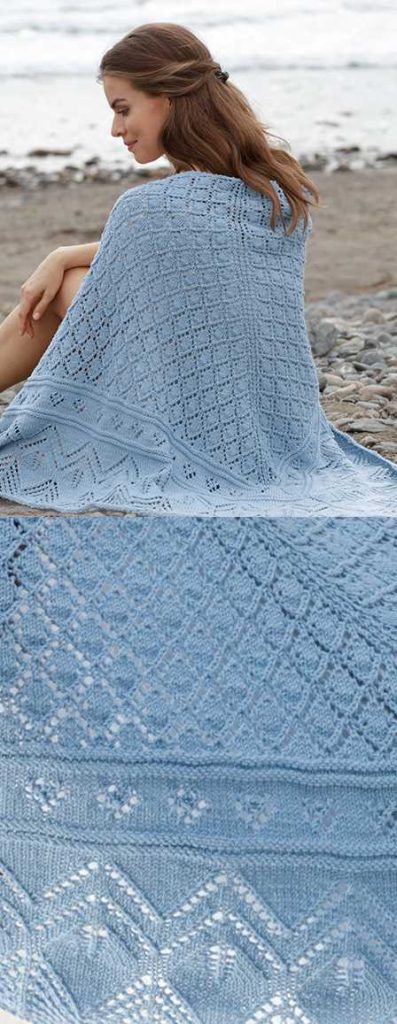 Aretusa Lace Shawl Free Knitting Pattern Download. Beautiful lace knit shawl.