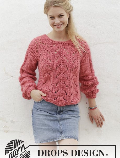 Blushing Beauty Lace Sweater Free Knitting Pattern