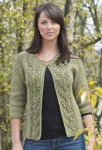 Bobble Vine Jacket Free Knitting Pattern