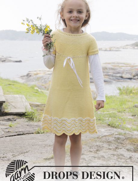 Bright Smile Girl’s Dress Free Knitting Pattern