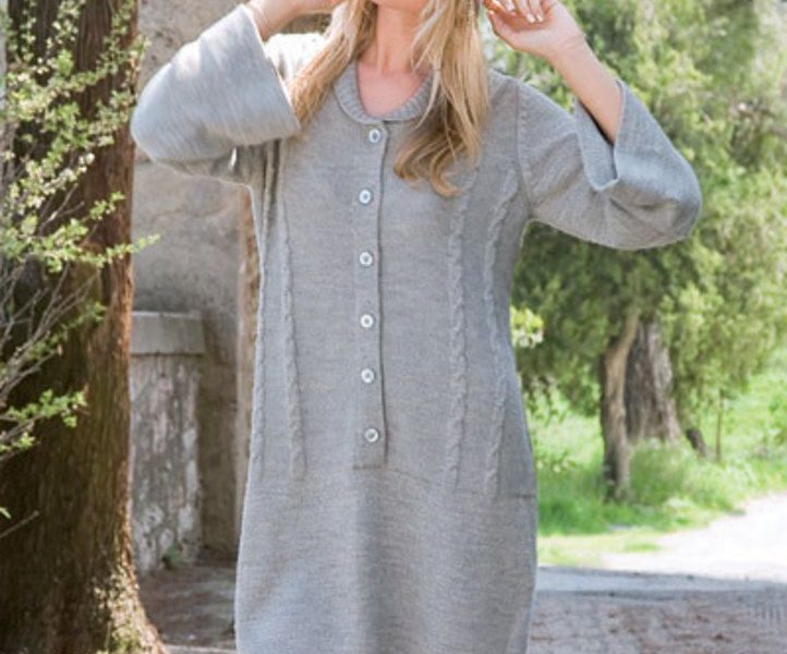 Cabled Tunic Dress Free Knitting Pattern