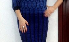 Classical Elegance Round Yoke Cable Dress Free