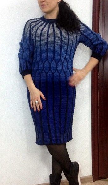 Classical Elegance Round Yoke Cable Dress Free